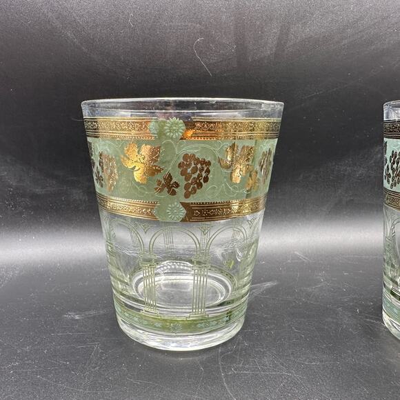 Vintage Cera Golden Grapes Rocks Glasses DOF Set of 6 - Picture 5 of 8